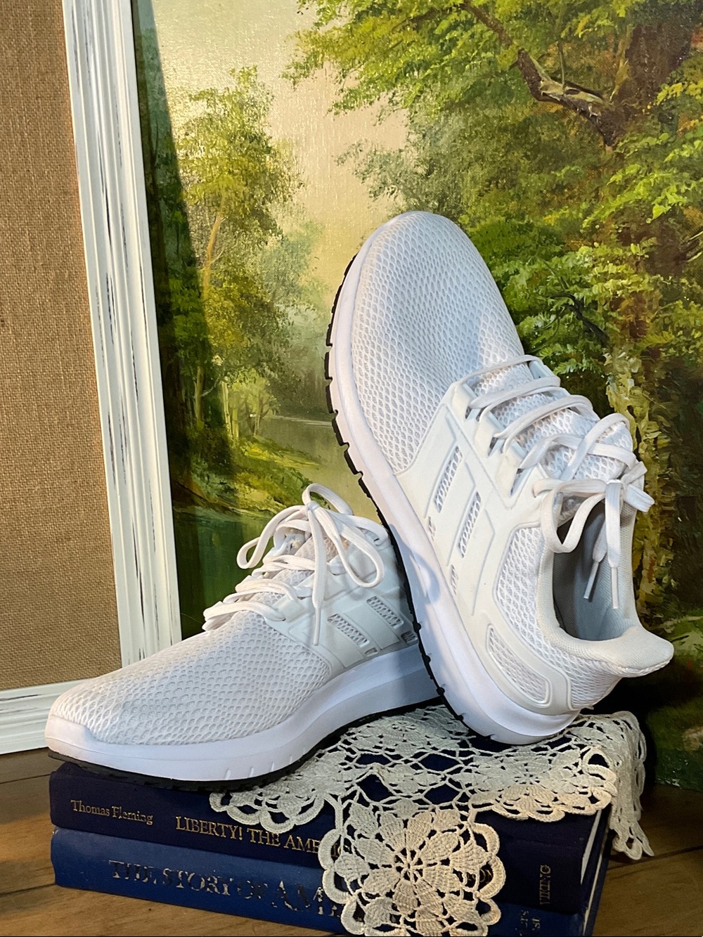 adidas Women's White Mesh Running Sneakers